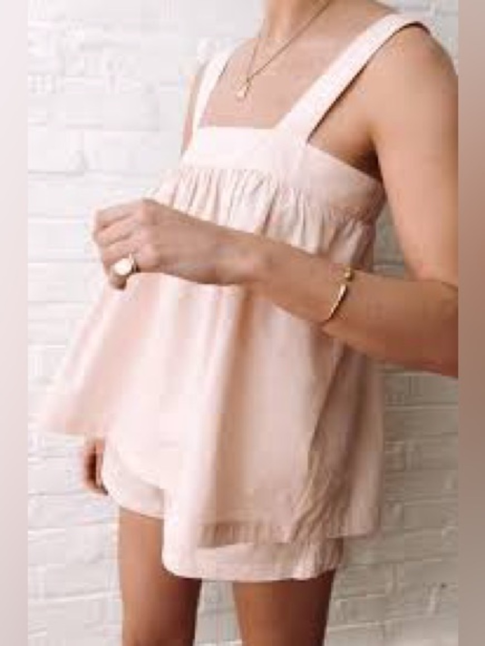 Piyama Suzie Sleep Set in Nude Blush NWOT Size XS